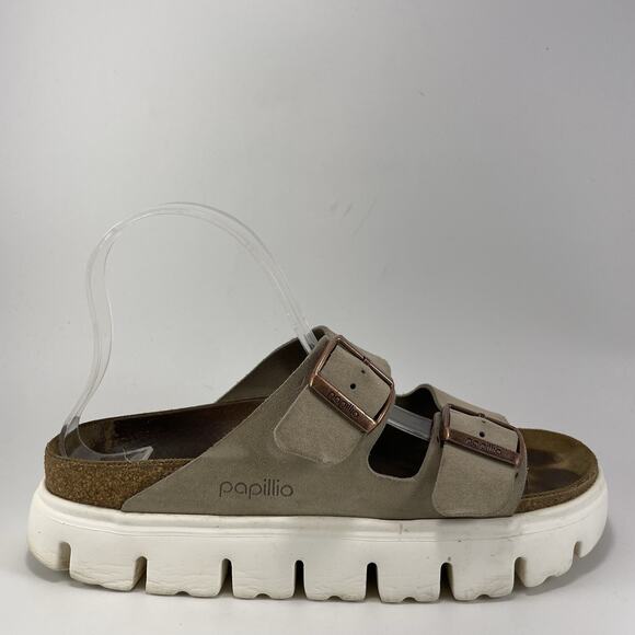 Birkenstock Arizona Platform Chunky Papillio Wedge Slides Womens 40 US 9-9.5 - Picture 1 of 10